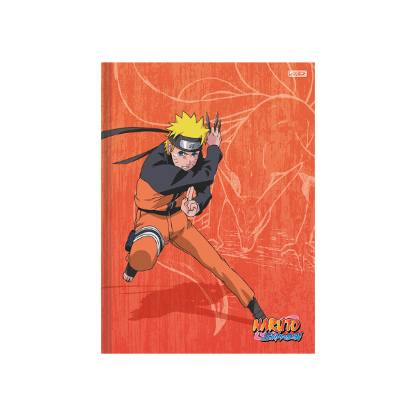 Caderno Brochura 1/4 Capa Dura Naruto 80 Folhas SD - Recom